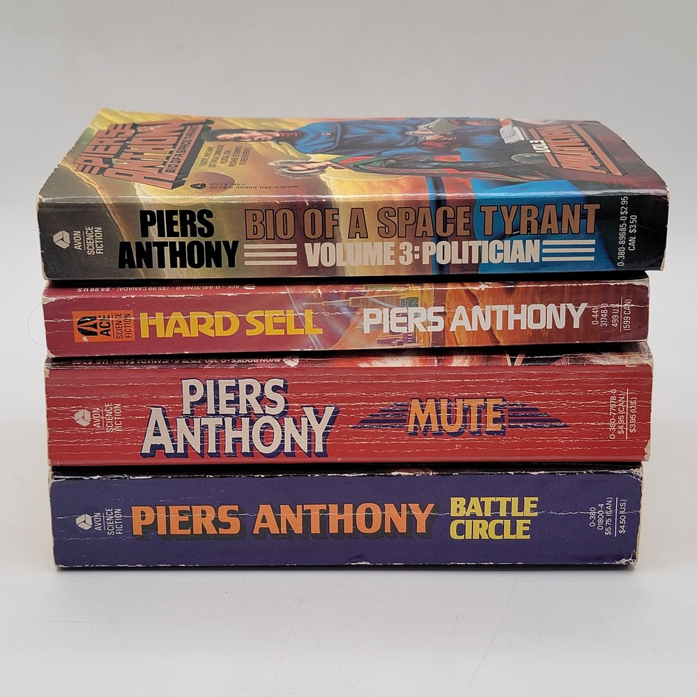 Piers‎ Anthony Sci-Fi Lot 4 Paperback Politician Hard Sell Mute Battle Circle